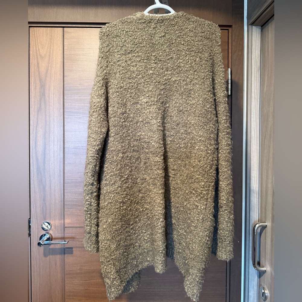 Wilfred Free Boucle Mohair/Wool Cardigan, Brown - Picture 3 of 5